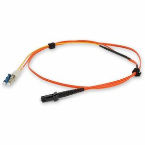 AddOn 3m MT-RJ (Male) to LC (Male) Straight Orange OM1 & OS1 Duplex Fiber OFNR (Riser-Rated) Mode Conditioning Cable - 100% compatible and guaranteed to work