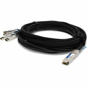 AddOn Intel X4DACBL1 to Cisco SFP-H10GB-CU1M Compatible TAA Compliant 40GBase-CU QSFP+ to 4xSFP+ Direct Attach Cable (Passive Twinax, 1m) - 100% compatible and guaranteed to work