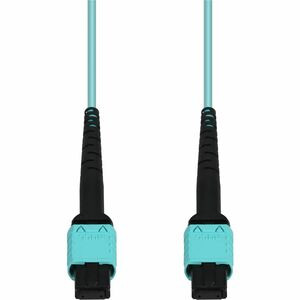 AddOn Fiber Optic Patch Network Cable - 23 ft Fiber Optic Network Cable for Network Device - First End: MPO Network - Female - Second End: MPO Network - Female - Patch Cable - OFNP - 50/125 µm - Aqua - 1