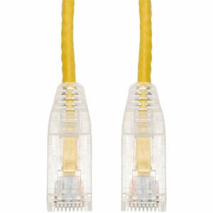 AddOn 1ft RJ-45 (Male) to RJ-45 (Male) Straight Yellow Cat6 UTP Slim PVC Copper Patch Cable - 100% compatible and guaranteed to work