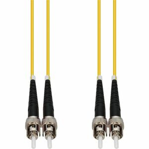 AddOn 0.5m ST (Male) to ST (Male) Yellow OS2 Duplex Fiber OFNR (Riser-Rated) Patch Cable - 100% compatible and guaranteed to work