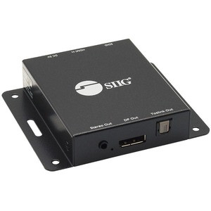 SIIG HDMI 2.0 to DisplayPort 1.2 Converter with Audio Extractor - Compliant with HDCP 1.4/2.2 - 18Gbps Video bandwidth - High performance HDMI to DisplayPort Adapter - Convert the HDMI 4K60Hz to DisplayPort 4K60Hz video only - support 3.5mm 2 Channel