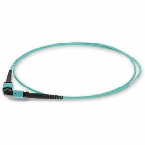 AddOn 3m MPO (Female) to MPO (Female) 12-Strand Aqua OM3 Crossover Fiber OFNR (Riser-Rated) Patch Cable - 100% compatible and guaranteed to work