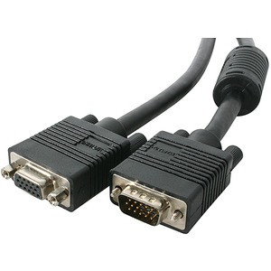 StarTech.com Coax High Resolution VGA Monitor Extension Cable - High-Resolution Coaxial SVGA - Display extender - HD-15 (M) - HD-15 (F) - 100 ft - 100ft VGA Cable - VGA Video Cable - VGA Monitor Cable - HD15 to HD15 Cable - VGA Extension Cable