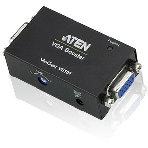 ATEN VGA Booster (1280 x 1024@70m)-TAA Compliant - 1920 x 1200 - 300 MHzMaximum Video Bandwidth - 229.66 ft Maximum Operating Distance - VGA In - VGA Out - Metal