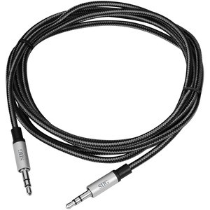 SIIG Woven Fabric Braided 3.5mm Stereo Aux Cable (M/M) - 2M - 6.60 ft Mini-phone Audio Cable for Audio Device, Smartphone, Tablet, MP3 Player, Speaker - First End: 1 x Mini-phone Stereo Audio - Male - Second End: 1 x Mini-phone Stereo Audio - Male - 