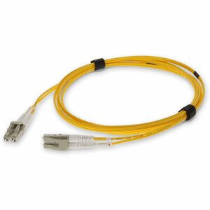 AddOn Fiber Optic Duplex Patch Network Cable - 32.81 ft Fiber Optic Network Cable for Network Device, Transceiver - First End: 2 x LC/PC Network - Male - Second End: 2 x LC/PC Network - Male - 100 Gbit/s - Patch Cable - OFNR, Riser - 50/125 µm - Yell