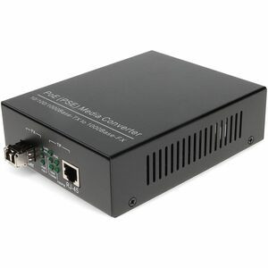 AddOn Transceiver/Media Converter - 1 x Network (RJ-45) - 1x PoE (RJ-45) Ports - 1 x LC Ports - Multi-mode - Gigabit Ethernet - 10/100/1000Base-TX, 1000Base-SX - 1804.46 ft - Power Supply