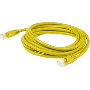 AddOn 7ft RJ-45 (Male) to RJ-45 (Male) Crossover Yellow Cat5e UTP Copper PVC Patch Cable - 7 ft Category 5e Network Cable for Network Device, Hub, Switch, Media Converter, Router, Patch Panel - First End: 1 x RJ-45 Male Network - Second End: 1 x RJ-4