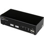 STARTECH - 2 PORT USB DVI KVM SWITCH WITH DDM FAST SWITCHING TECHNOLOGY AND CABLES - 2 COMPUTER(S) - 1 LOCAL USER(S) - 1920 X 1200 - 1 X NETWORK (RJ-45) - 6 X USB - 3 X DVI (SV231DVIUDDM). NEW FACTORY SEALED. IN STOCK.