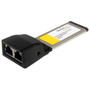 STARTECH -  DUAL PORT EXPRESSCARD GIGABIT ETHERNET NIC NETWORK ADAPTER CARD (EC2000S). NEW FACTORY SEALED. IN STOCK.