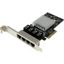 STARTECH - 4 PORT PCI EXPRESS GIGABIT ETHERNET NETWORK CARD - INTEL I350 NIC - QUAD PORT PCIE NETWORK ADAPTER CARD W/ INTEL CHIP - PCI EXPRESS X4 - 4 PORT(S) - 4 - TWISTED PAIR (ST4000SPEXI). NEW FACTORY SEALED. IN STOCK.