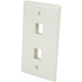 StarTech.com Dual Outlet RJ45 Universal Wall Plate White - Mounting plate - white - 2 ports - for P/N: C6KEY110BL - C6KEY110RD - C6KEY110WH - C6KEY2BL - C6KEY2RD - C6KEY2WH