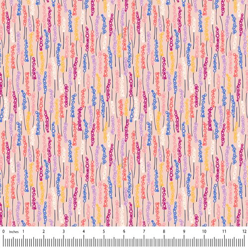 Seed Head Stripe-multi by Nina Raby-Jones