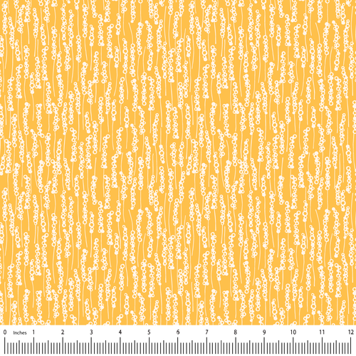 Seed Head Stripe-yellow by Nina Raby-Jones