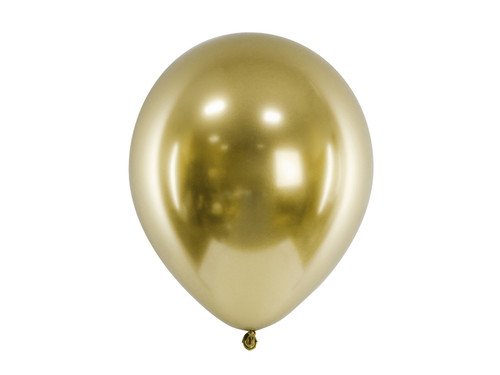 Balony Glossy 30 cm, chłodny złoty