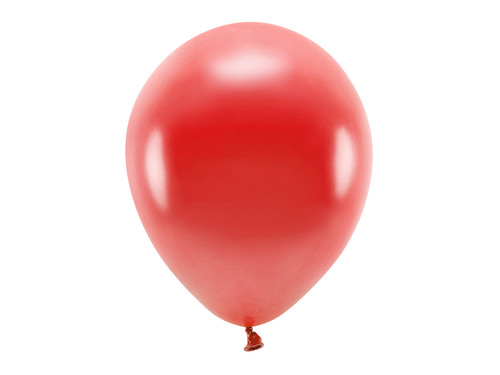 Balony Eco 30cm metalizowane, czerwony