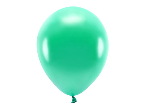 Balony Eco 30cm metalizowane, zielony	