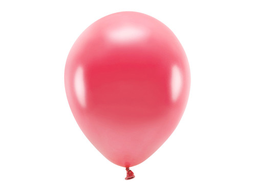 Balony Eco 30cm metalizowane, jasny czerwony	