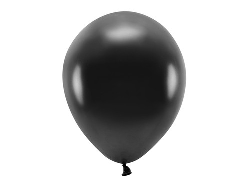 Balony Eco 30cm metalizowane, czarny	