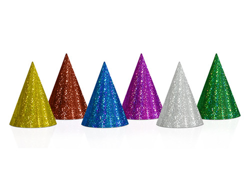 Czapeczki holograficzne, mix, 16cm	