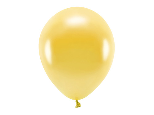 Balony Eco 30cm metalizowane, jasny złoty	