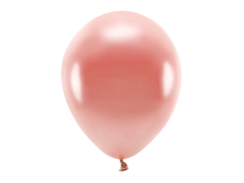 Balony Eco 30cm metalizowane, różowe złoto	