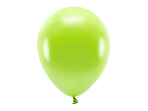 Balony Eco 30cm metalizowane, zielone jabłuszko	