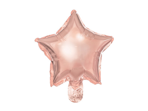 Balony foliowe Gwiazdka, 25 cm, różowe złoto