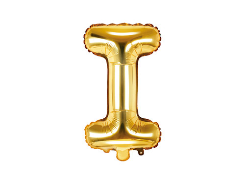 Balon foliowy Litera ''I'', 35cm, złoty