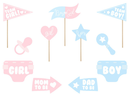 Gadżety do zdjęć Gender reveal party, mix