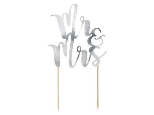 Topper na tort Mr&Mrs, 25,5cm	