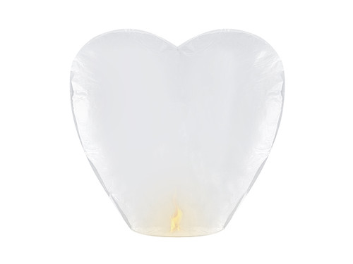 Lampion Serce, biały, 37 x 93 x 95cm