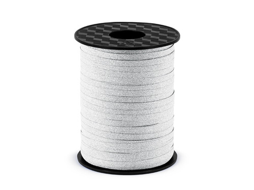 Wstążka plastikowa, srebrny, 5mm/225m		