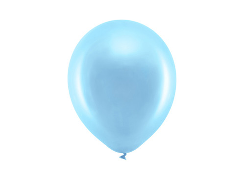 Balony Rainbow 23cm metalizowane, niebieski