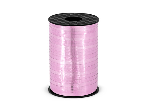 Wstążka plastikowa, różowy, 5mm/225m