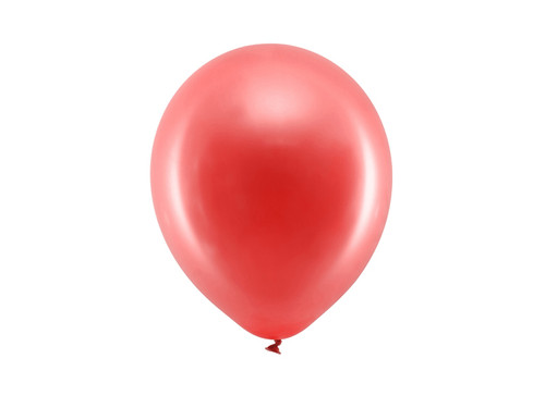 Balony Rainbow 23cm metalizowane, czerwony