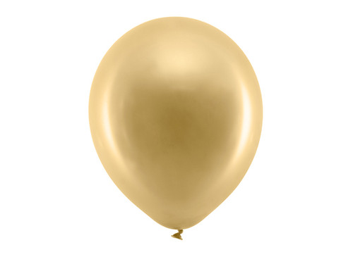 Balony Rainbow 30cm metalizowane, złoty	
