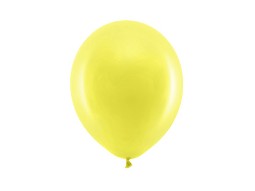 Balony Rainbow 23cm pastelowe, żółty	