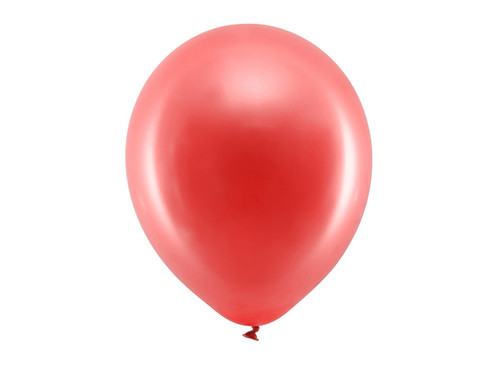 Balony Rainbow 30cm metalizowane, czerwony	