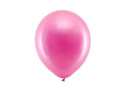 Balony Rainbow 23cm metalizowane, fuksja	