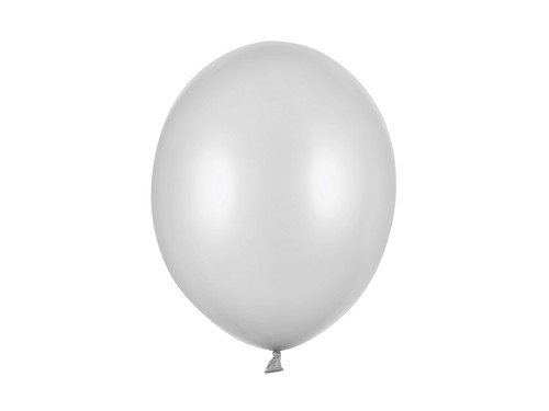 Balony Strong 30cm, Metallic Silver Snow	