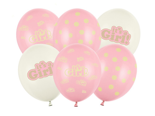 Balony 30cm, It's a Girl, Pastel Mix