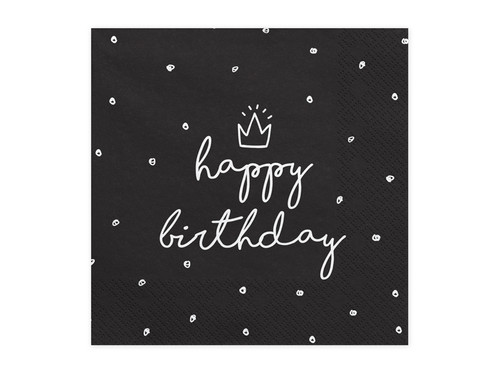 Serwetki Happy Birthday, 33x33 cm