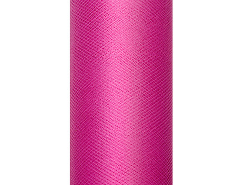 Tiul gładki, fuksja, 0,3 x 9m