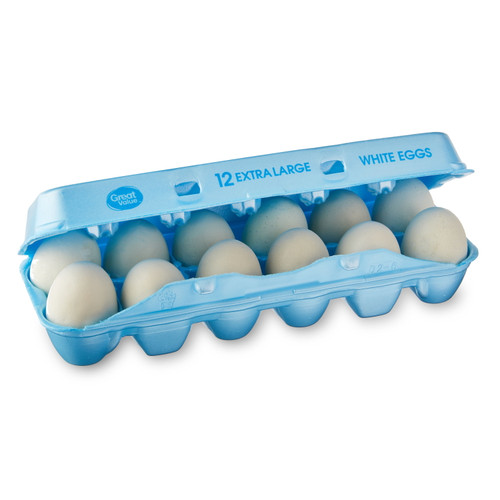 Great Value Extra Large White Eggs,  12 Count