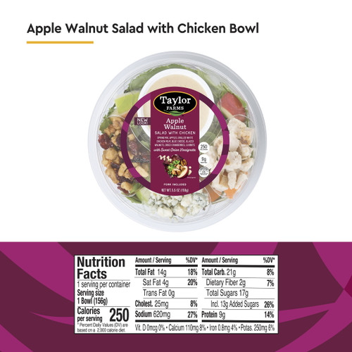 Taylor Farms Apple & Walnut Salad, 5.5oz (Fresh)