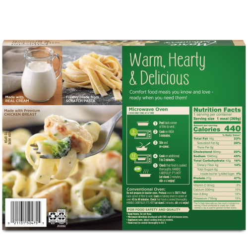 Marie Callender's Fettuccini With Chicken & Broccoli, Frozen Meal, 13 oz (frozen)