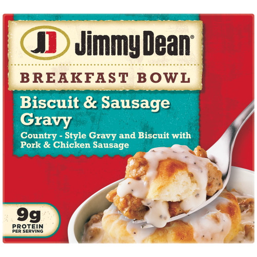 Jimmy Dean Biscuit & Sausage Gravy Breakfast Bowl, 9 oz (Frozen)