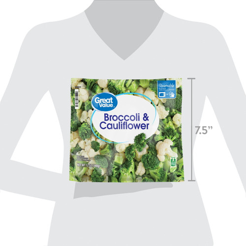 Great Value Frozen Broccoli & Cauliflower, 12 oz